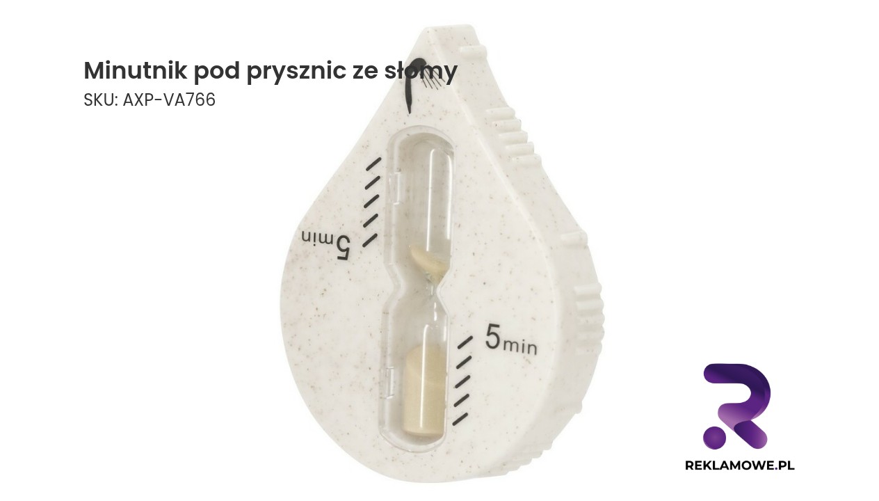 Minutnik pod prysznic wykonany ze słomy