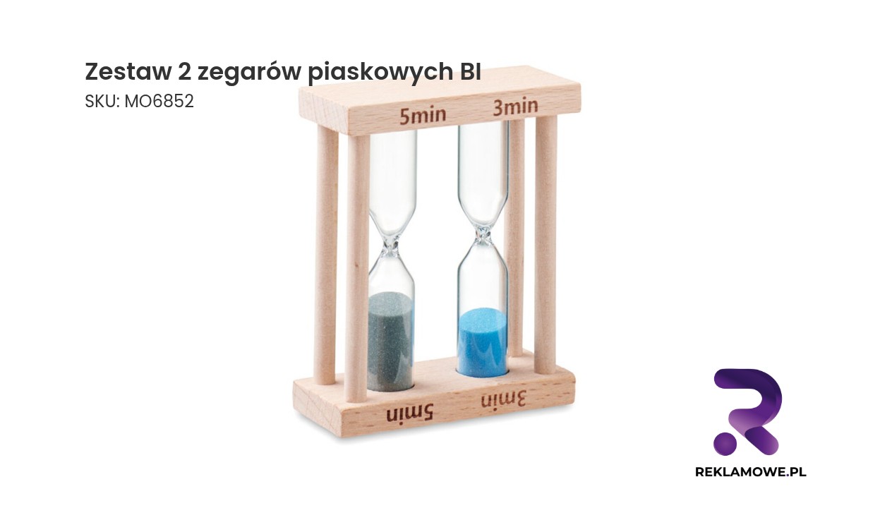 Zestaw dwóch zegarów piaskowych marki BI