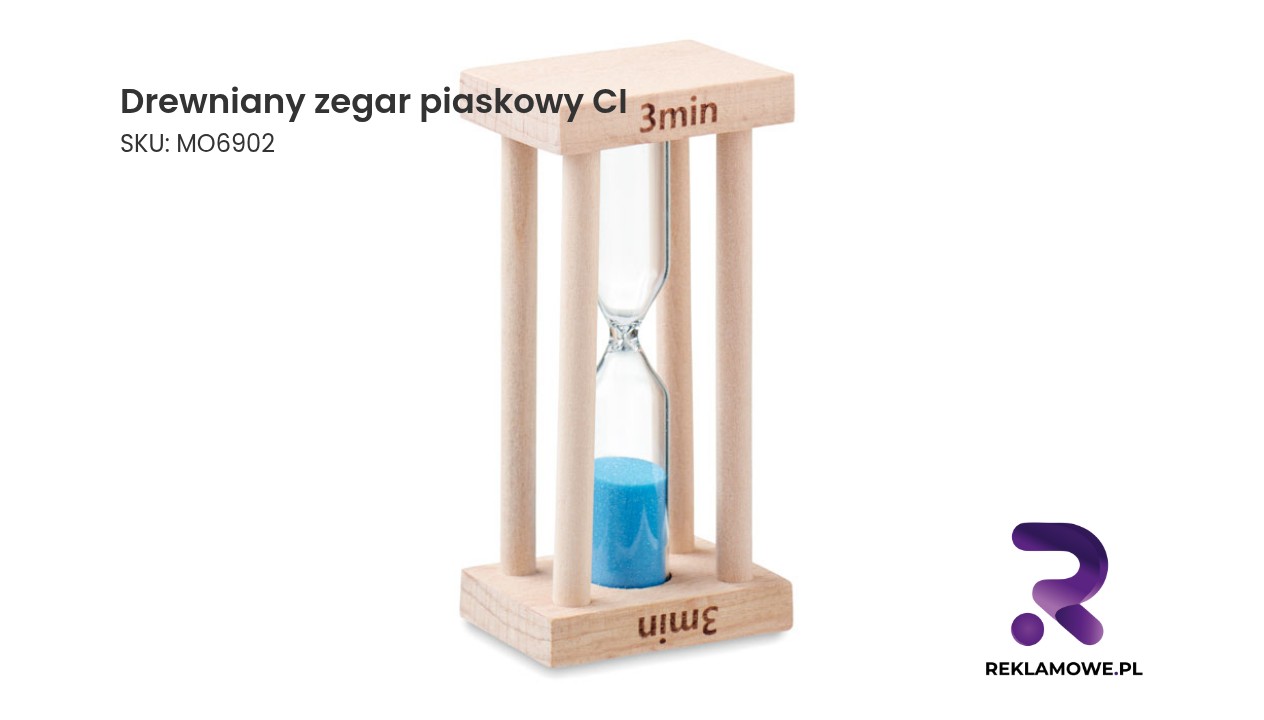 Drewniany zegar piaskowy CI – elegancka dekoracja z drewna