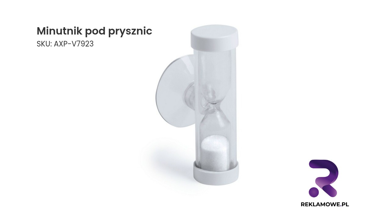 Minutnik pod prysznic w kolorze niebieskim
